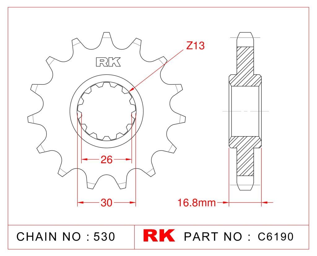 HONDA CBR 1000 RR ÖN DİŞLİ 16T