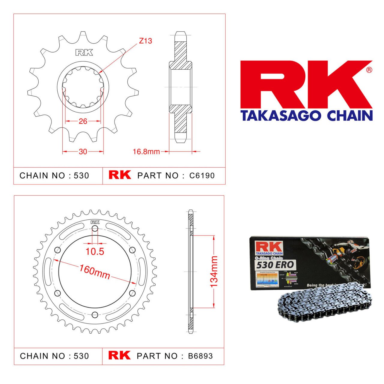 HONDA CBR 900 RR ZİNCİR DİŞLİ SETİ RK JAPON