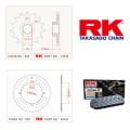 Yamaha XTZ 660 TENERE Zincir Dişli Set 520 RK KLO O-Ring 15/46T