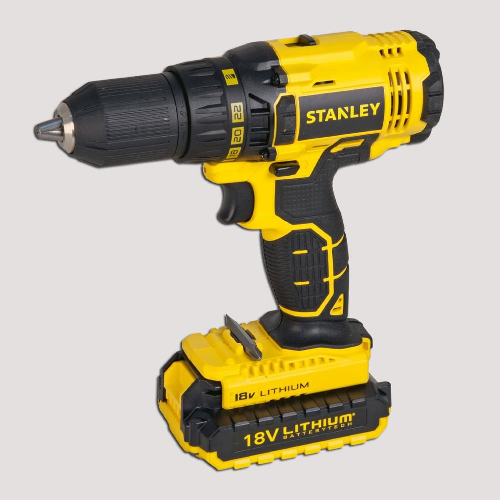 Stanley SBD710C2K 18V 1.5AH V20 Lityum Çift Akülü Kömürsüz Darbesiz Matkap