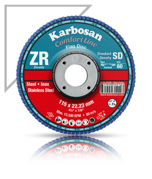 Karbosan Comfort Line ZR (Inox) Flap Disk 115x22.23 - 60 Kum