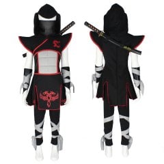 Hkostüm Casus Ninja Kız Çocuk Kostümü Lüks 5-6 Yaş Siyah