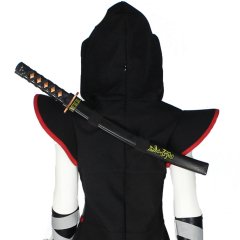 Hkostüm Casus Ninja Kız Çocuk Kostümü Lüks 11-12 Yaş Siyah