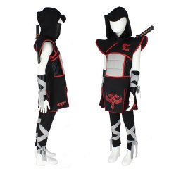 Hkostüm Casus Ninja Kız Çocuk Kostümü Lüks 13-14 Yaş Siyah