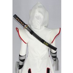 Hkostüm Casus Ninja Kız Çocuk Kostümü Lüks 11-12 Yaş Beyaz