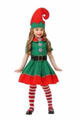 Herkese Kostüm Elf Kız Çocuk Yılbaşı Kostümü Lüks 3-4 Yaş