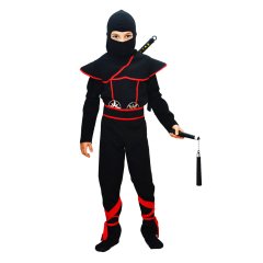 Herkese Kostüm Gizli Ninja Çocuk Kostümü Siyah Lüks 3-4 Yaş