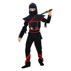 Herkese Kostüm Gizli Ninja Çocuk Kostümü Siyah Lüks 5-6 Yaş