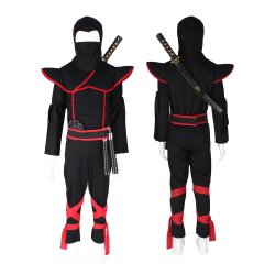 Herkese Kostüm Gizli Ninja Çocuk Kostümü Siyah Lüks 7-8 Yaş