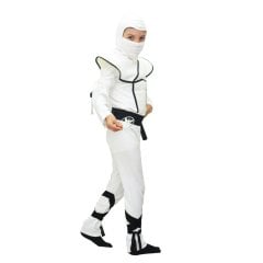 Herkese Kostüm Gizli Ninja Çocuk Kostümü Beyaz Lüks 5-6 Yaş