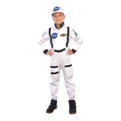 Herkese Kostüm Astronot Çocuk Meslek Kostümü Beyaz 5-6 Yaş