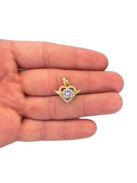 Altın Kaplama Kalp Charm