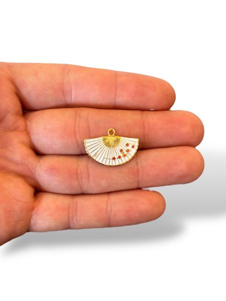 Altın Kaplama Yelpaze Charm