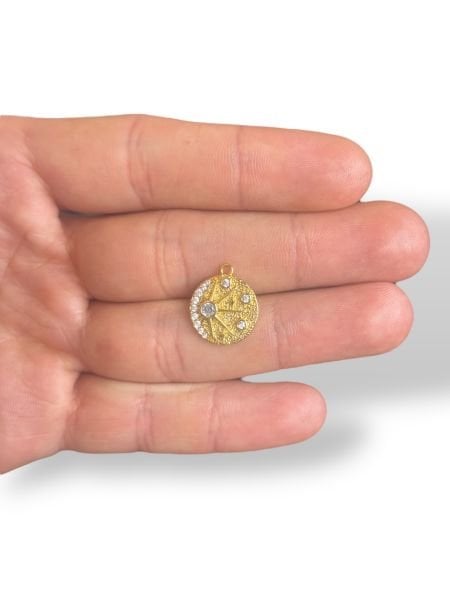 Altın Kaplama Taşlı Charm