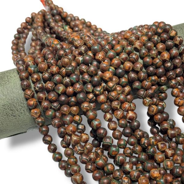 8mm Tibet Akiği Doğal Taş Boncuk