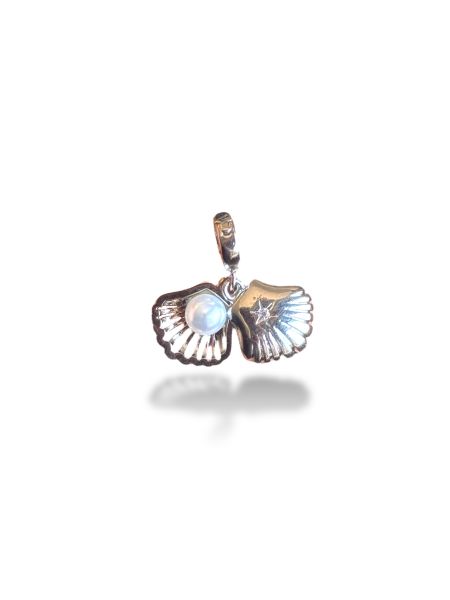 Rodyum Kaplama Midye Charm