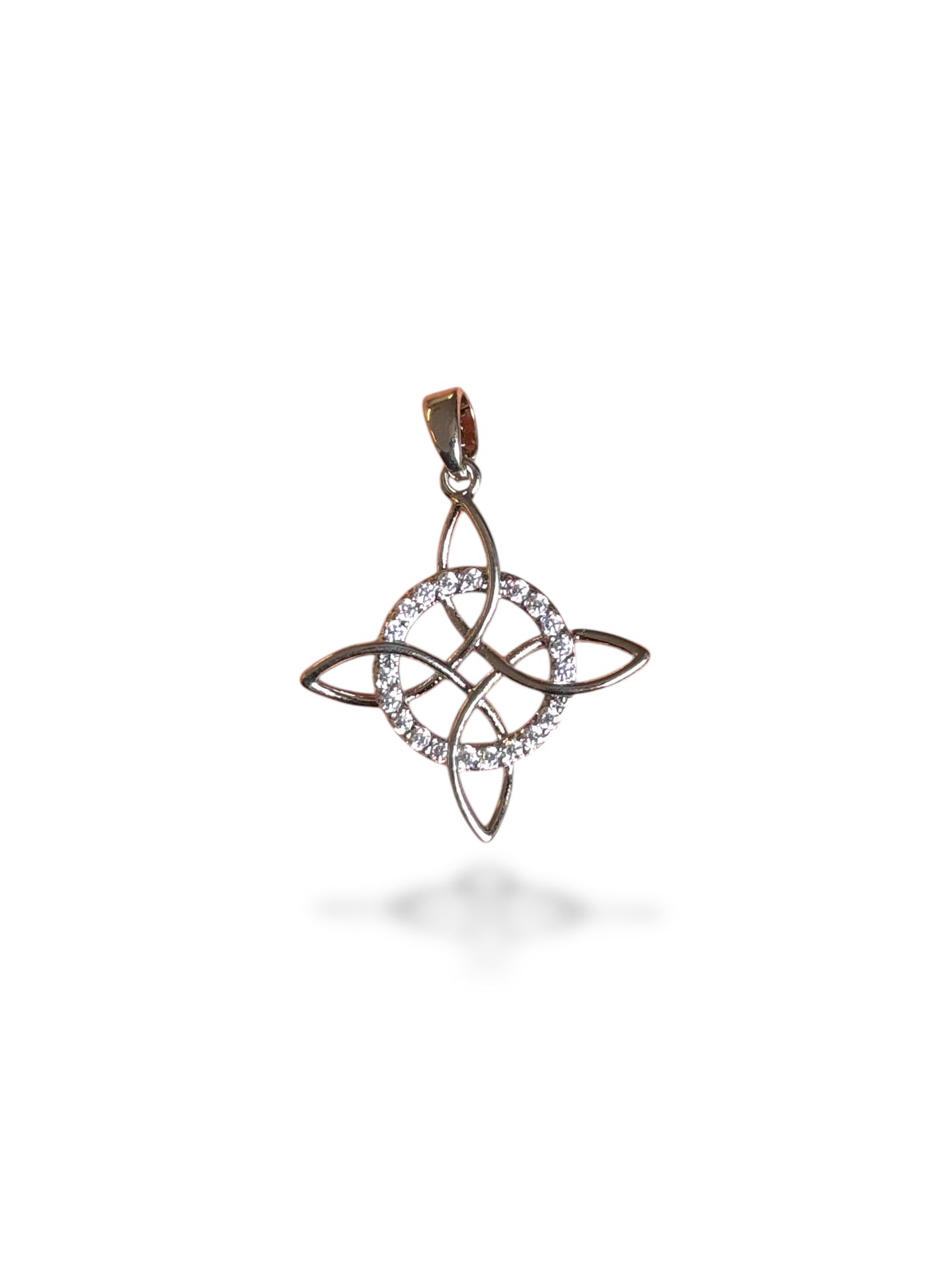 Rodyum Kaplama Zirkon Taşlı Charm