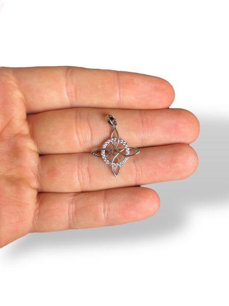 Rodyum Kaplama Zirkon Taşlı Charm