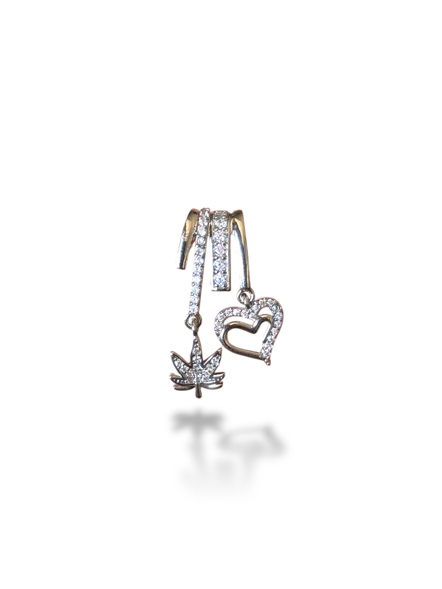 Rodyum Kaplama Zirkon Taşlı Charm
