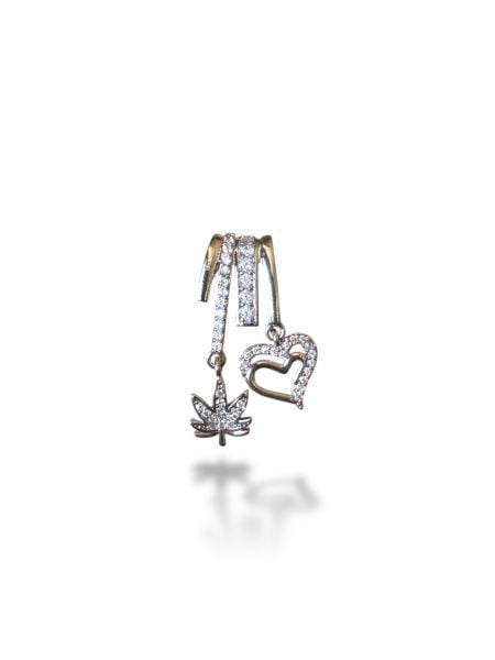 Rodyum Kaplama Zirkon Taşlı Charm