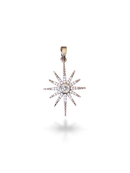 Rodyum Kaplama Zirkon Taşlı Charm