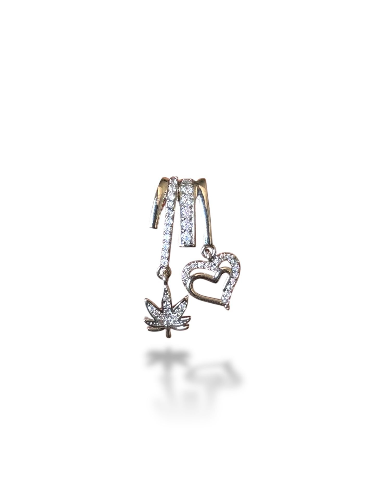 Rodyum Kaplama Zirkon Taşlı Charm