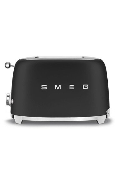 SMEG 50' Style  Mat Siyah 2 Dilimli Ekmek Kızartma Makinesi TSF01BLMEU