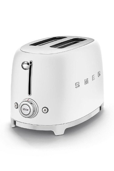 SMEG 50' Style  Mat Beyaz 2 Dilimli Ekmek Kızartma Makinesi TSF01WHMEU