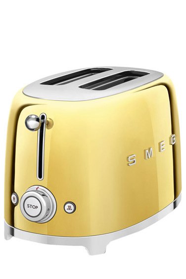 SMEG 50' STYLE 2 DİLİMLİ GOLD ALTIN RENGİ EKMEK KIZARTMA MAKİNESİ TSF01GOEU