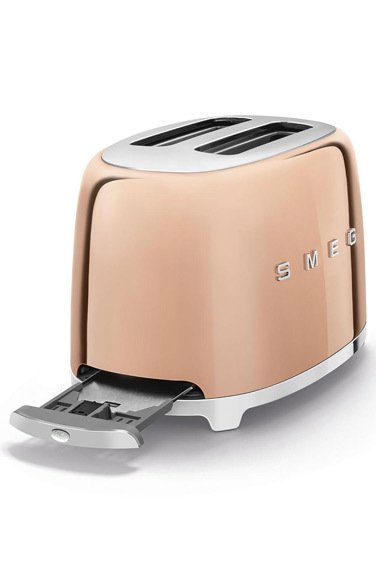 SMEG 50' Style Rose Gold Bakır Rengi İki Dilimli Ekmek Kızartma Makinesi TSF01RGEU