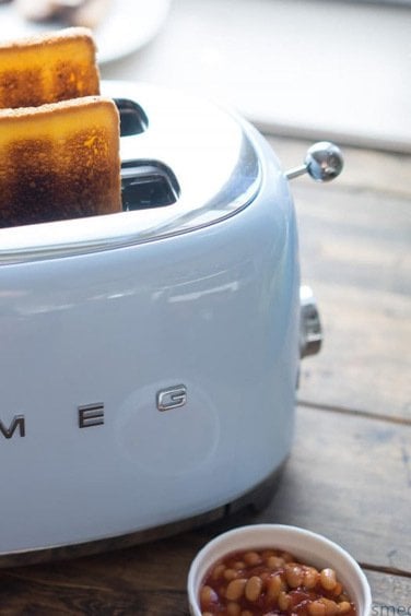 SMEG 50' Style Pastel Mavi 2 Dilimli Ekmek Kızartma Makinesi TSF01PBEU