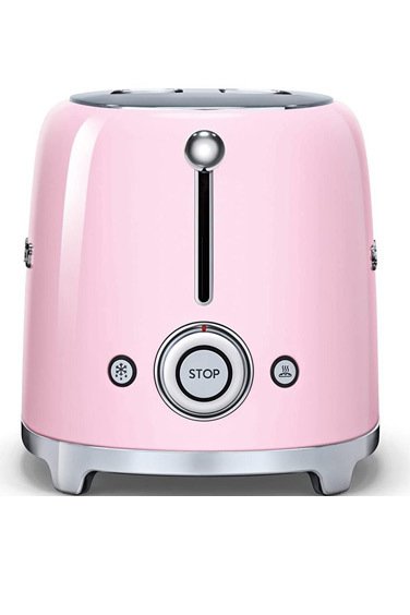 SMEG 50' Style Pembe 2 Dilimli Ekmek Kızartma Makinesi TSF01PKEU