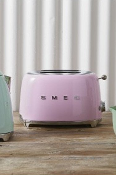 SMEG 50' Style Pembe 2 Dilimli Ekmek Kızartma Makinesi TSF01PKEU