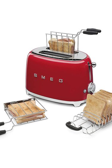 SMEG 50' Style Kırmızı 2 Dilimli Ekmek Kızartma Makinesi TSF01RDEU