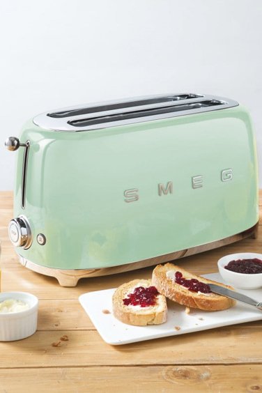 SMEG 50' Style Pastel Yeşil 4 Dilimli Ekmek Kızartma Makinesi TSF02PGEU