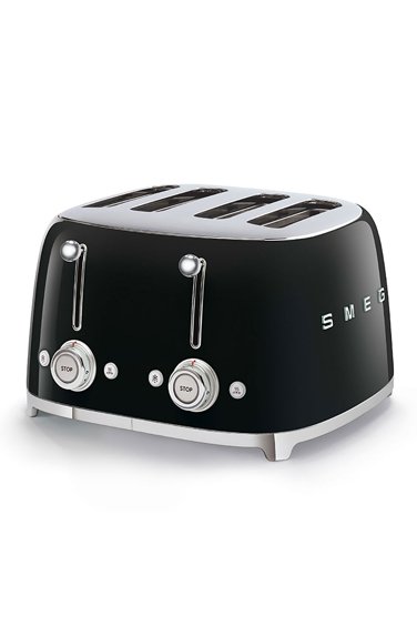 SMEG Siyah 4*1 Hazneli 50' Style Ekmek Kızartma Makinesi TSF03BLEU