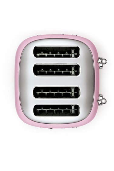 SMEG Pembe 4*1 Hazneli 50' Style Ekmek Kızartma Makinesi TSF03PKEU