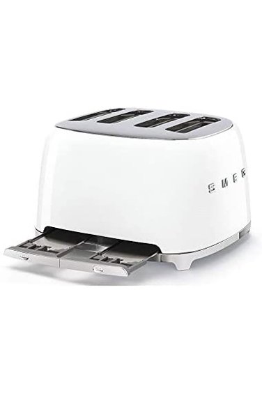 SMEG Beyaz 4*1 Hazneli 50' Style Ekmek Kızartma Makinesi TSF03WHEU