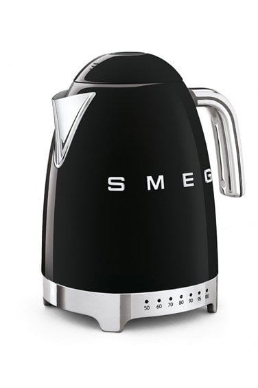 SMEG 50' Style Siyah Isı Ayarlı Kettle KLF04BLEU