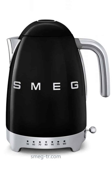 SMEG 50' Style Siyah Isı Ayarlı Kettle KLF04BLEU