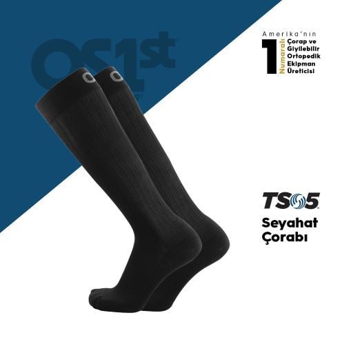 TS5 Seyahat Çorabı-Siyah