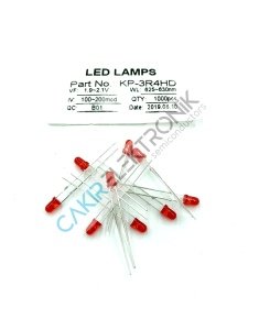 KP-3R4HD  -   3MM KIRMIZI LED -  KIRMIZI LED - 3MM LED