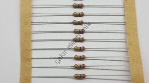 2,7R - 2.7 OHM , 2R7 , 2.7R  - 1/4 DİRENÇ - CF1/4 2,7Ω; 0.25W; ±5%; Ø2.3x6mm; Leads: axial