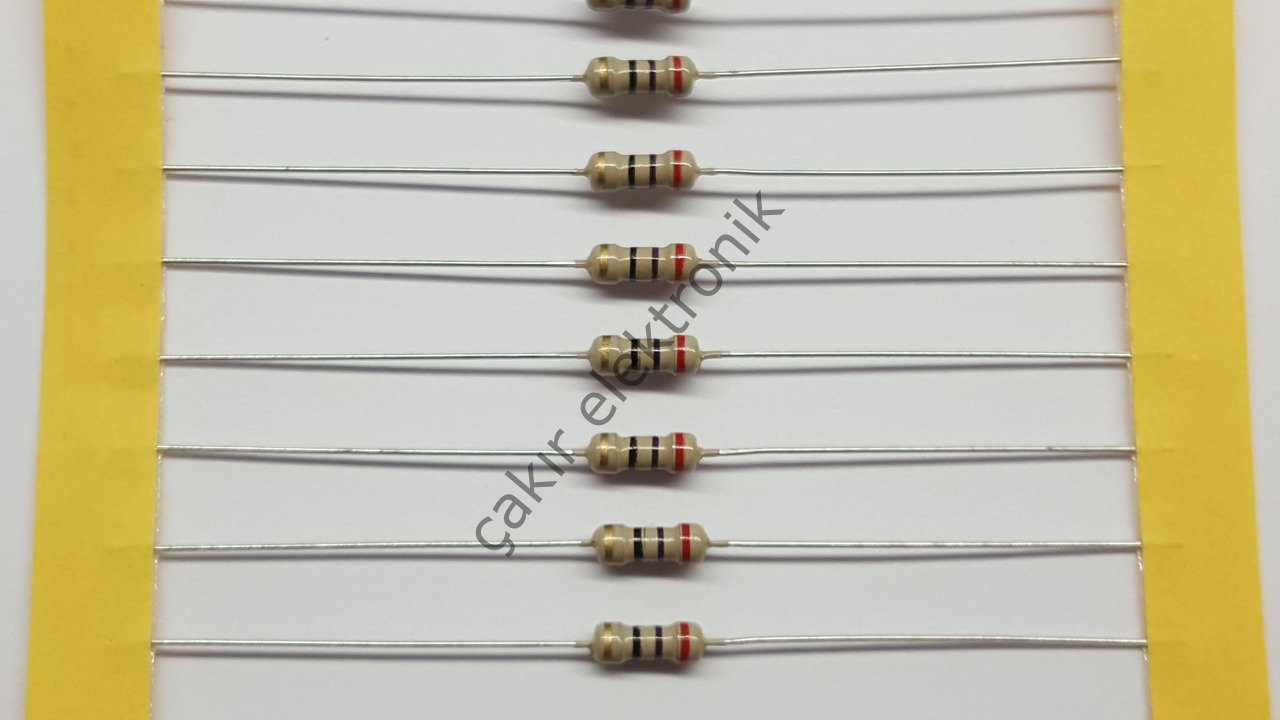 27R - 27 OHM  - 1/4 DİRENÇ - CF1/4 27Ω; 0.25W; ±5%; Ø2.3x6mm; Leads: axial