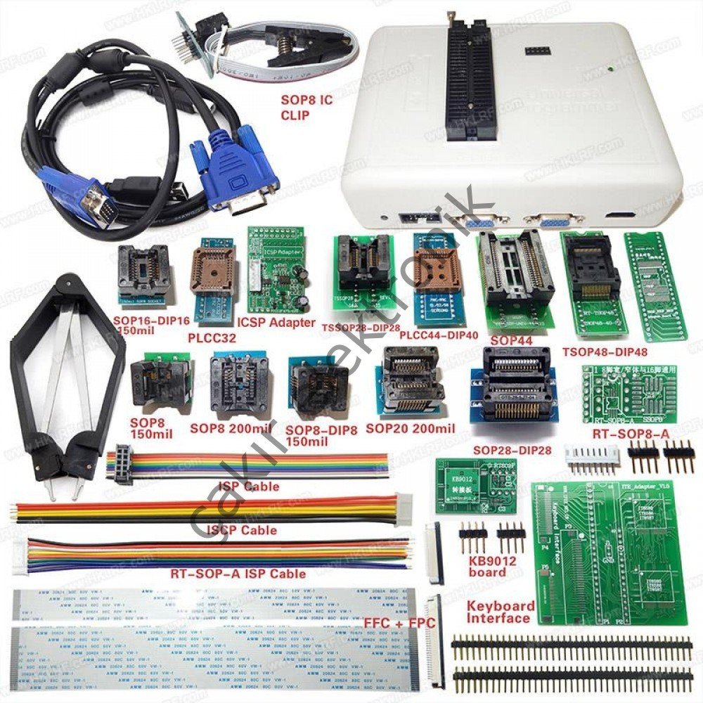 RT809H  - UNIVERSAL PROGRAMMER - NOR - NAND - EMMC -EC - MCU - ISP  + SOKETLER 40 PARÇA