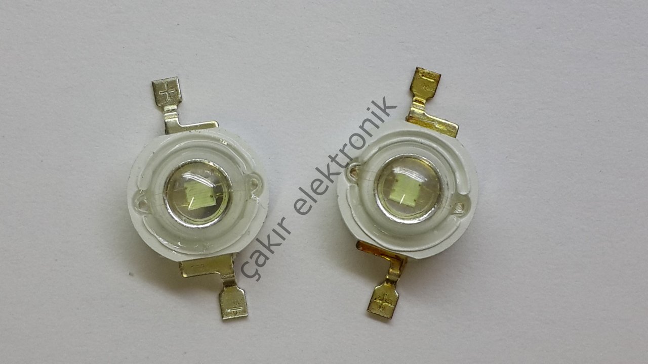 3WATT YEŞİL - 240-250LM - 515-525NM - 3,2-3,4V - 700MA - 45MİL - POWER LED