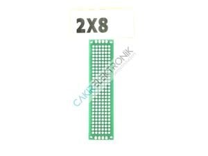 20x80mm PCB 2x8CM ÇİFT YÜZLÜ DELİKLİ PERTİNAKS