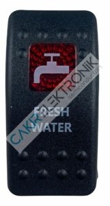 MARİN ON-OFF TOOGLE SWITCH KIRMIZI LEDLİ ( FRESH WATER ) 12-24V IC134M-6