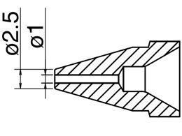 FR-4101. FR-301 için Hakko N61-08 Nozzle/1.0mm