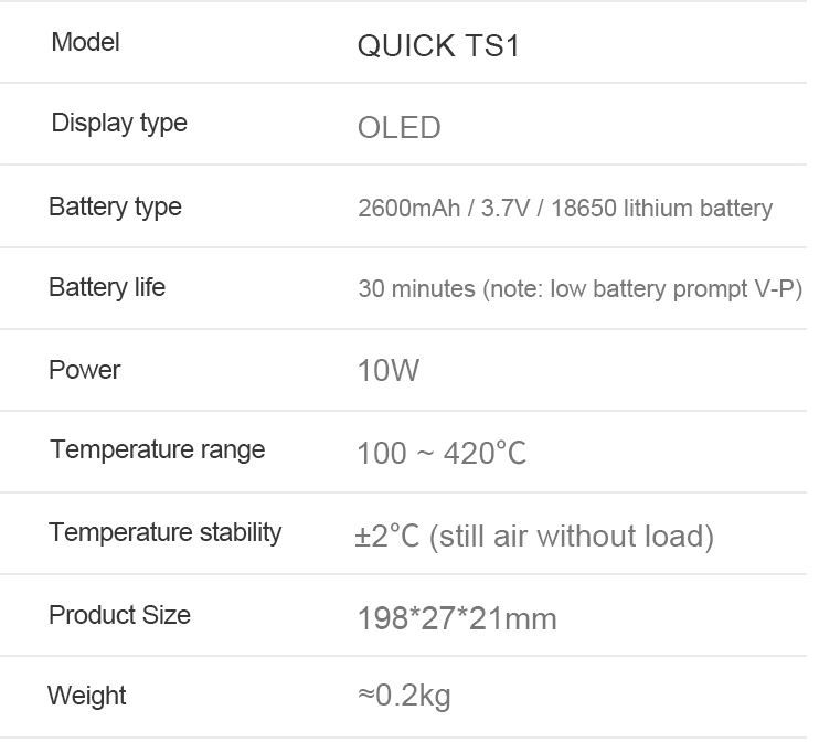 Quick TS1 Akıllı Taşınabilir Lehimleme Cihazı